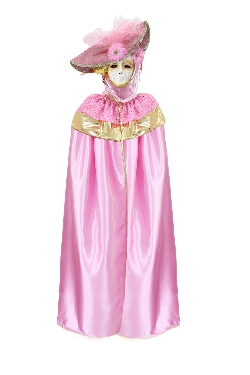 DOMINO PAILLETTES ROSA